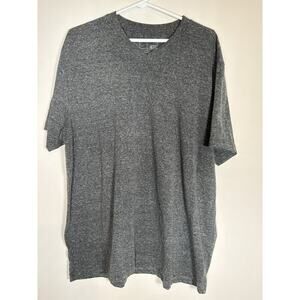 SPRING & MERCER Heathered Grey V Neck Minimalist Classic Staple T-Shirt Mens XL